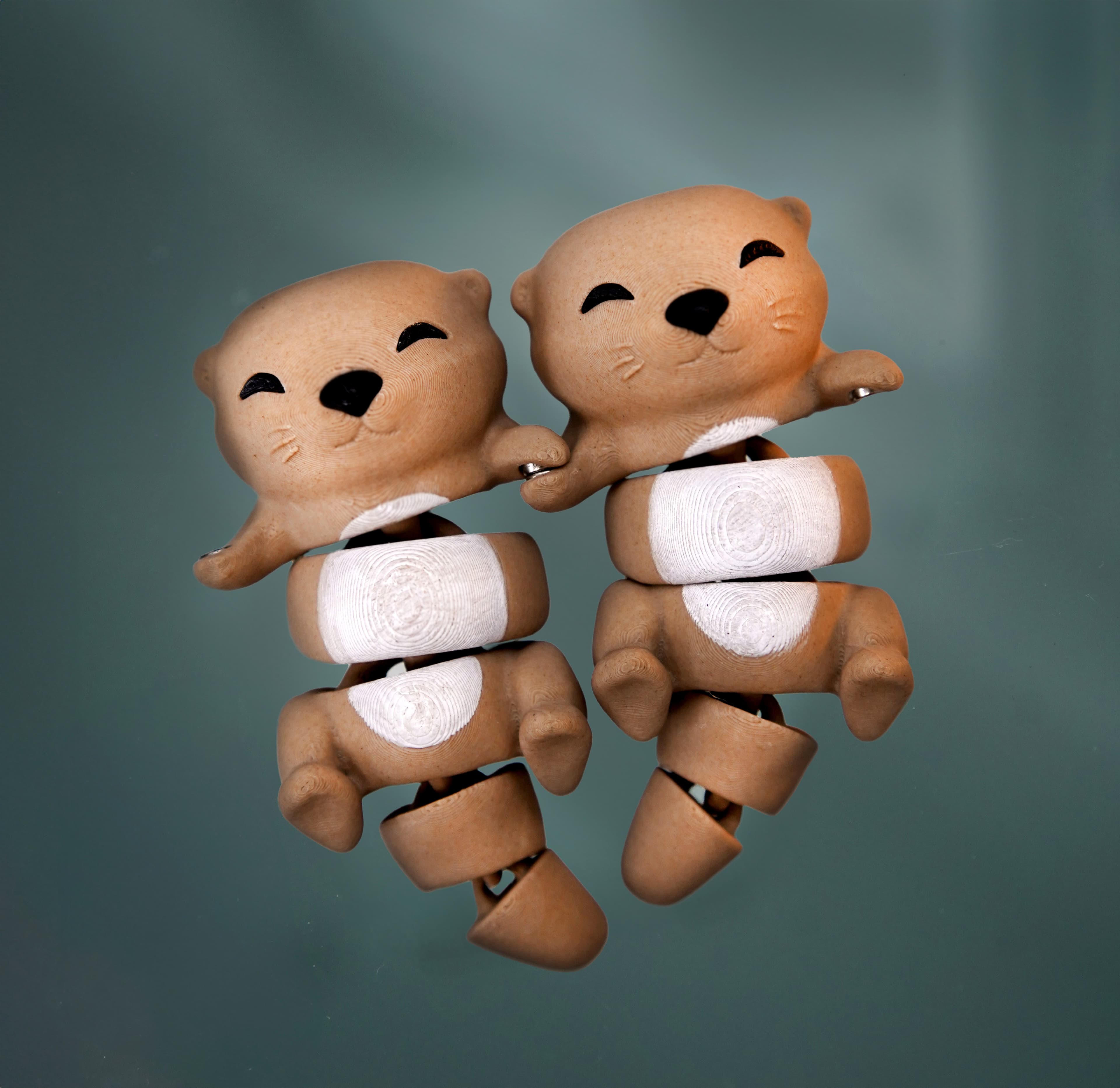 Otis the Flexi Otter - 3D printed articulated fidget keychain