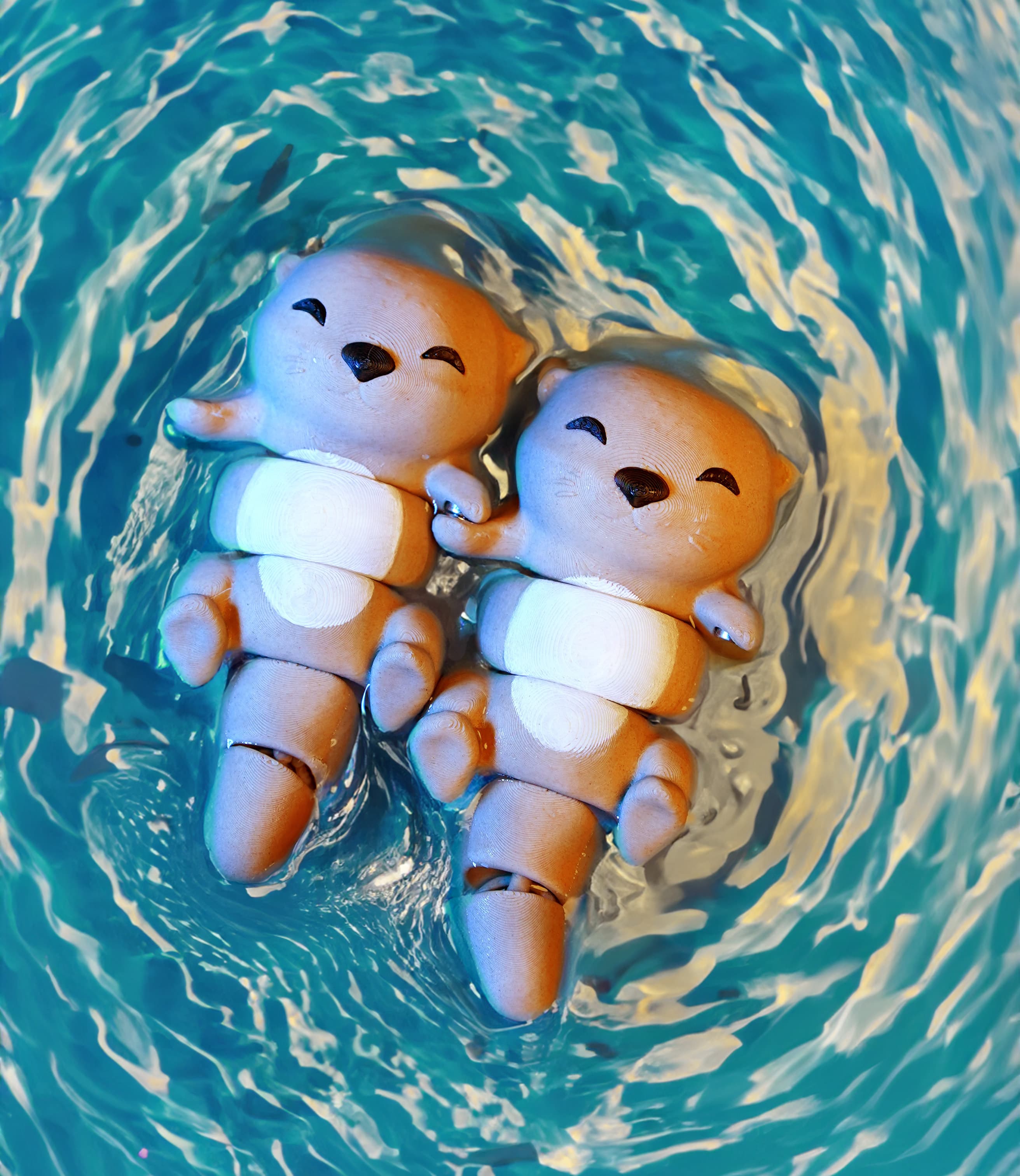 Otis the Flexi Otter - 3D printed articulated fidget keychain 8