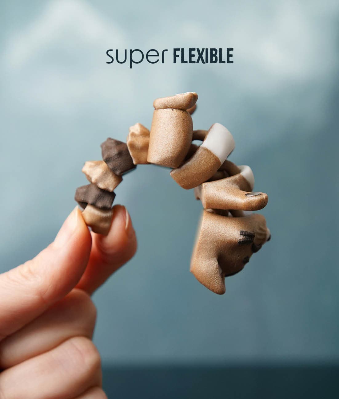 Coco the Flexi Cat - 3D printed articulated fidget keychain or toy 3