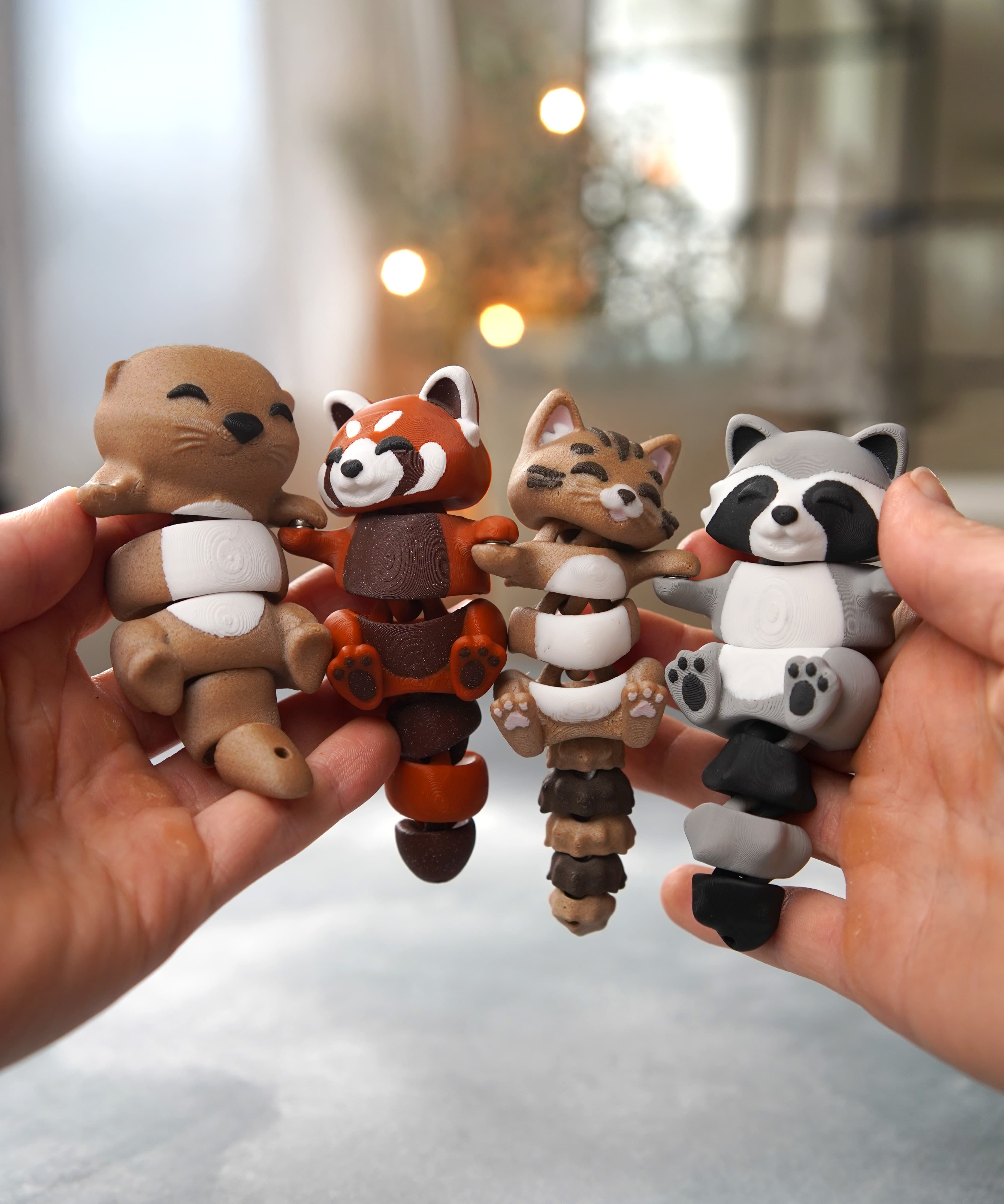 Coco the Flexi Cat - 3D printed articulated fidget keychain or toy 7