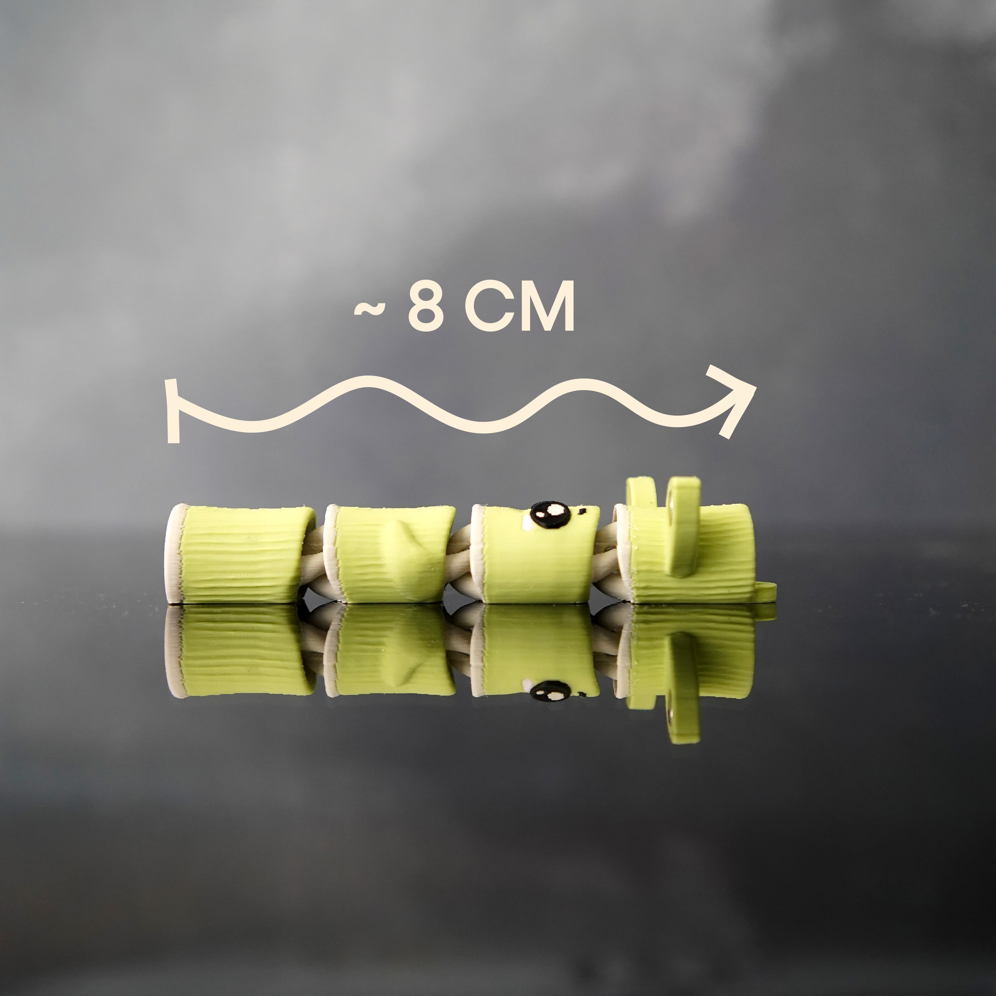 Flexi Bamboo Buddies - Set of two 3D printed articulated fidget keychains 6